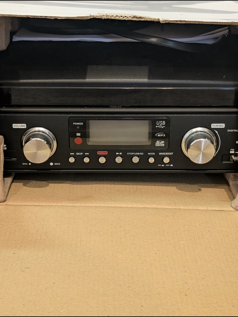 Jensen Black Vinyl Record Player